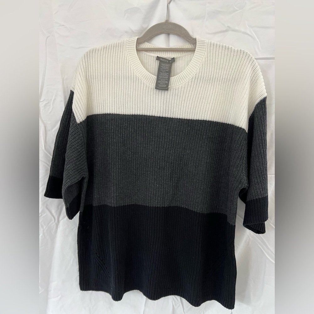 Matty M Women’s Tri-Color Knitted Top #142
